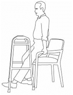 How to Stand with a Walker