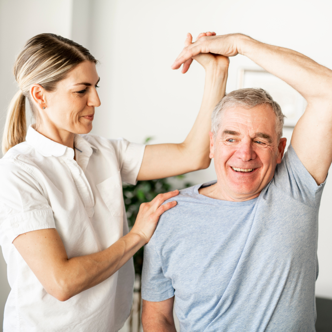 Arm circles morning exercise for shoulder mobility