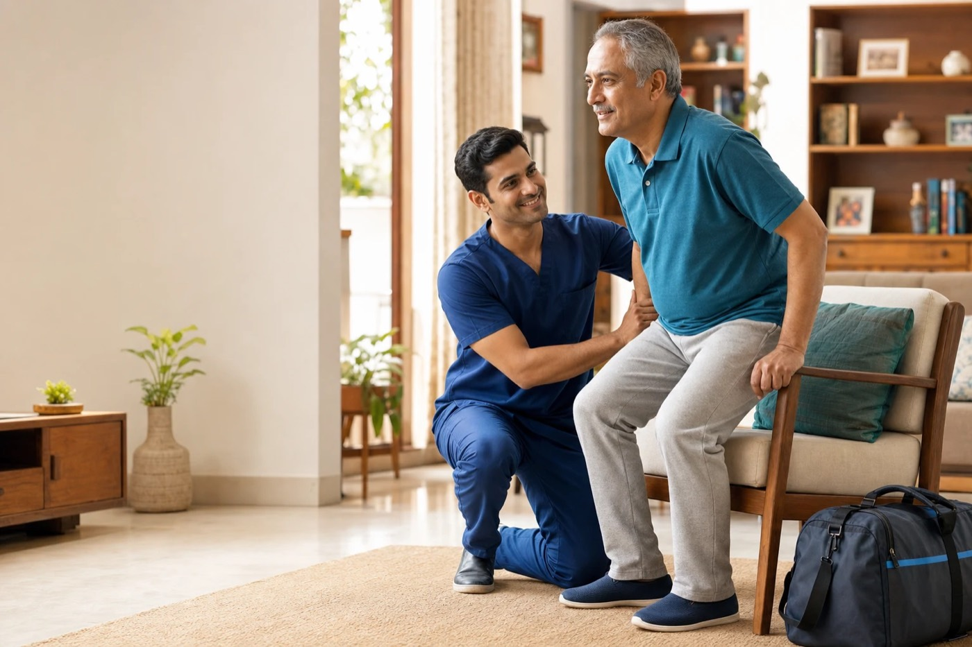 Home physiotherapy visit by an APARC therapist